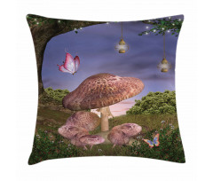 Enchanted Forest Fungi Pillow Cover