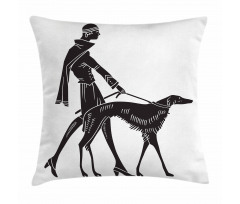 Fashion Woman Dog Pillow Cover