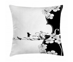 Bird Lily Petals Pillow Cover