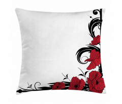 Poppy Bouquet Pillow Cover