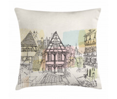 Historic Nuremberg Scene Pillow Cover