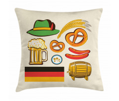 Wheat Beer Pretzels Pillow Cover