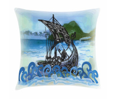 Drekar Boat Warrior Sea Pillow Cover