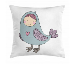 Russian Folk Sirin Bird Pillow Cover