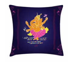 Elephant Illustration Pillow Cover