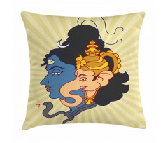 South Asian Figures Pillow Cover