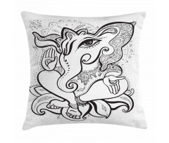 Oriental Symbol Elephant Pillow Cover