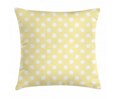 Retro Polka Dots Yellow Pillow Cover