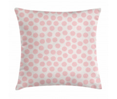 Hand Drawn Dots in Pink Pillow Cover