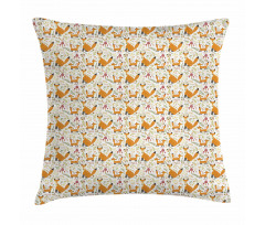 Mother Fox and Baby Pillow Cover