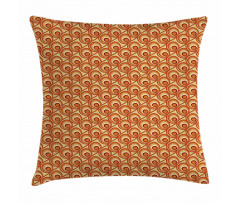 Retro Doodle Circles Pillow Cover