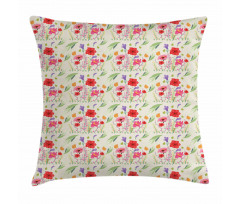 Colorful Botanical Art Pillow Cover