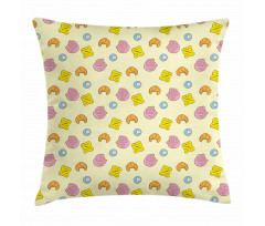 Morning Breakfast Food Pillow Cover