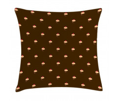 Cupcake Pattern Hearts Pillow Cover