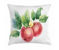 Green Leaves and Fruits Pillow Cover