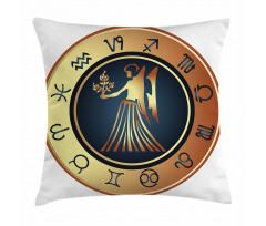 Signs Circle Woman Pillow Cover