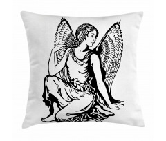 Young Angel Tattoo Pillow Cover