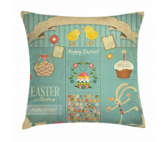 Eggs Cupcake and Basket Pillow Cover
