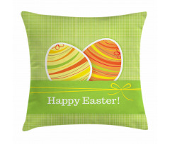 Striped Eggs Pillow Cover