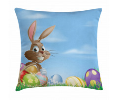 Painted Easter Eggs Pillow Cover