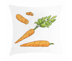 Carrot Pattern Pillow Cover