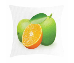 Lime Orange Design Pillow Cover