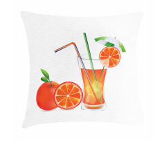 Orange Juice Glass Pillow Cover