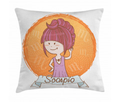 Cartoon Kid Girl Pillow Cover