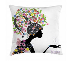 Floral Girl Pillow Cover