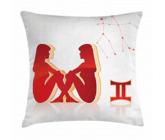 Women and Stars Pillow Cover