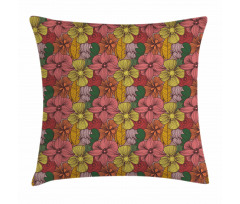 Retro Romantic Blooms Pillow Cover