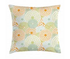 Abstract Retro Flowers Pillow Cover