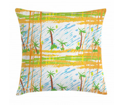 Childish Rainy Forest Pillow Cover