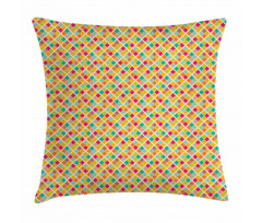 Checkered Colorful Tile Pillow Cover