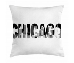 City in Letters Pillow Cover