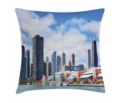 Cloudy Sky City Pillow Cover