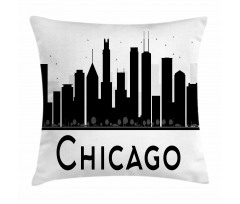 Building Silhouettes Pillow Cover
