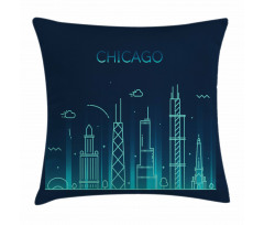 Blue Panorama Pillow Cover