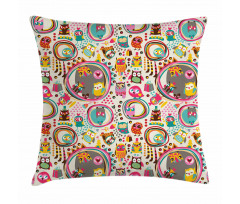 Cartoon Flying Animals Pillow Cover