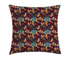 Small Forest Animals Pond Pillow Cover