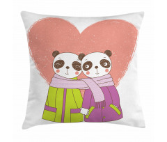 Lovers Holding Hands Pillow Cover