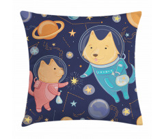 Cartoon Dog Astronaut Pillow Cover