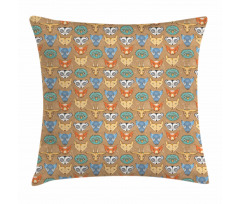 Forest Fauna Pattern Pillow Cover