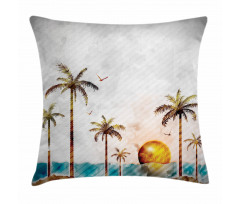 Tropic Landscape Art Pillow Cover