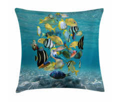 Shoal of Fish Underwater Pillow Cover