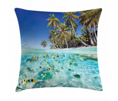 Exotic Island Underwater Pillow Cover