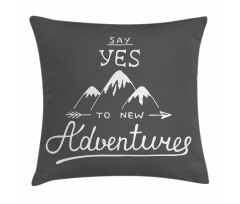 Words and Mountains Pillow Cover