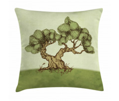 Spring Season Hills Olive Pillow Cover