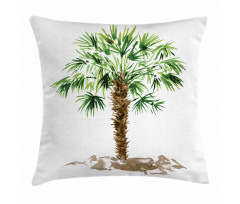 Hawaiian Palm Tree Pillow Cover