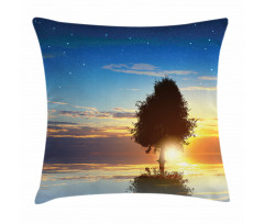 Tree Silhouette Farm Pillow Cover